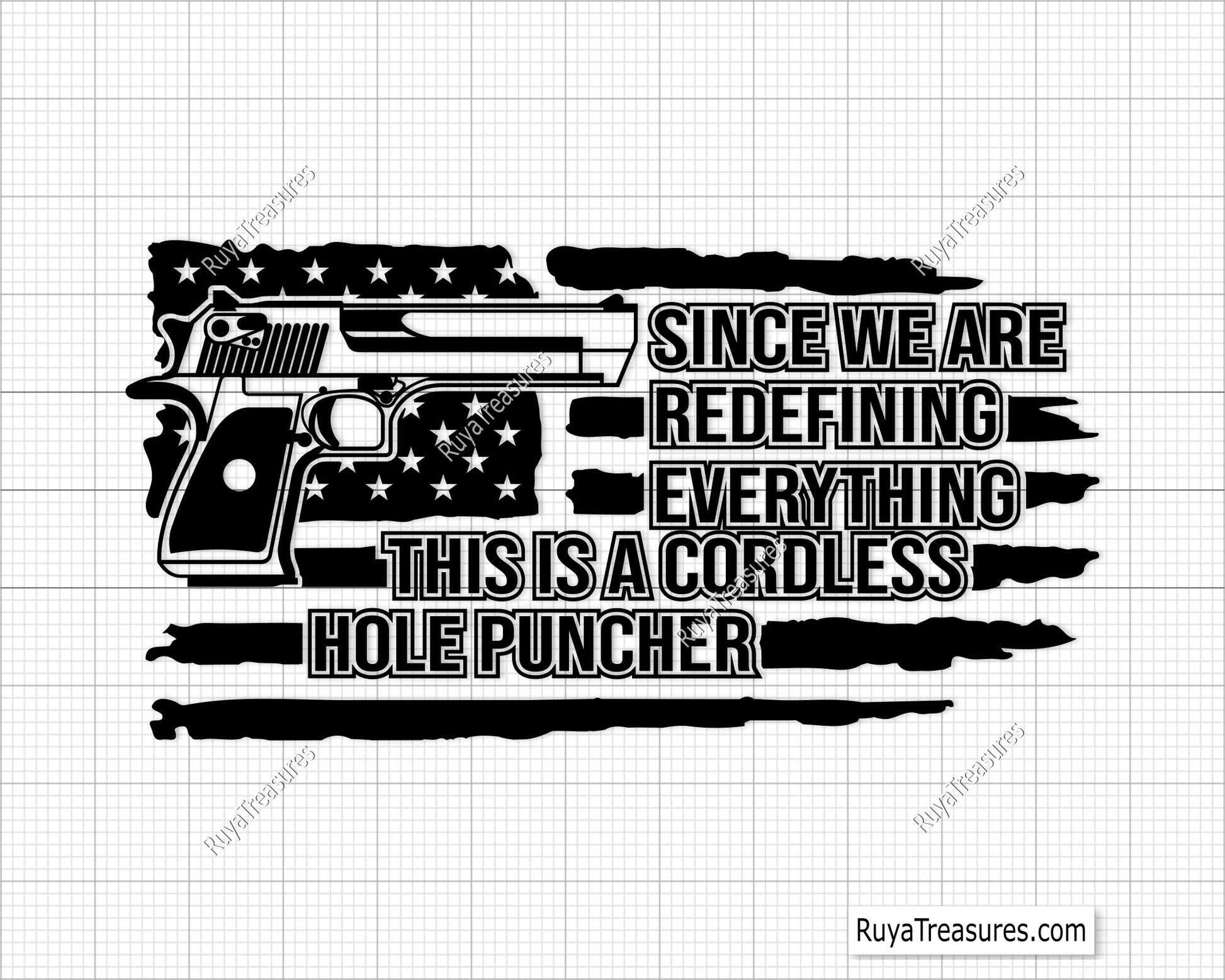 Pistol Cordless Hole Puncher Svg