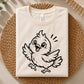 Cute chick cut file showing a happy baby bird with bold clean outlines and playful movement, ideal for Cricut crafts, farm decor, kids projects, and DIY designs.