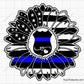 Police Badge Sunflower Svg