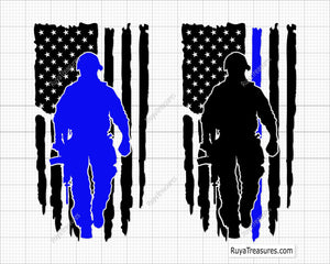 Police Flag Thin Blue Line American Flag Svg Png
