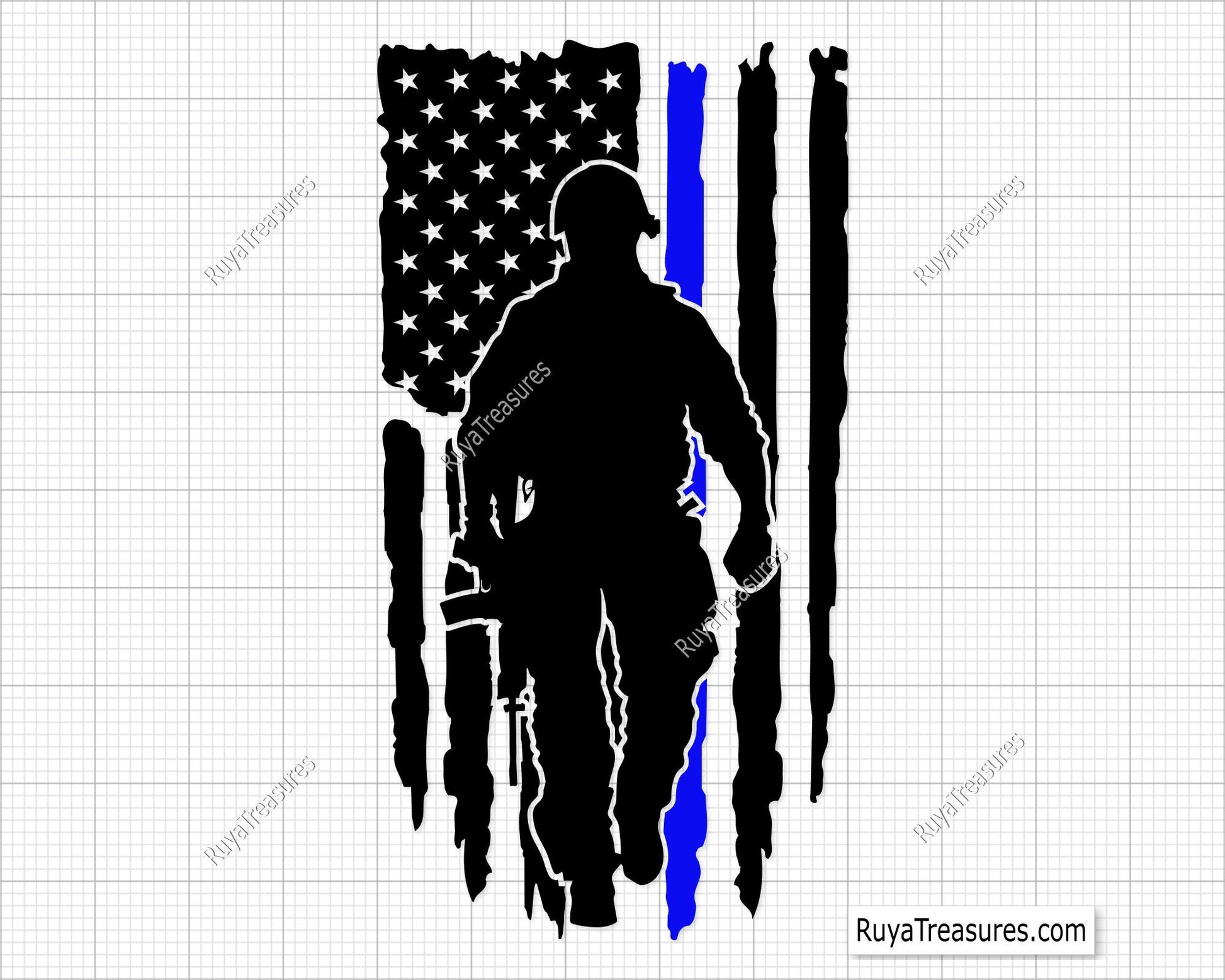 Police Flag Thin Blue Line American Flag Svg Png