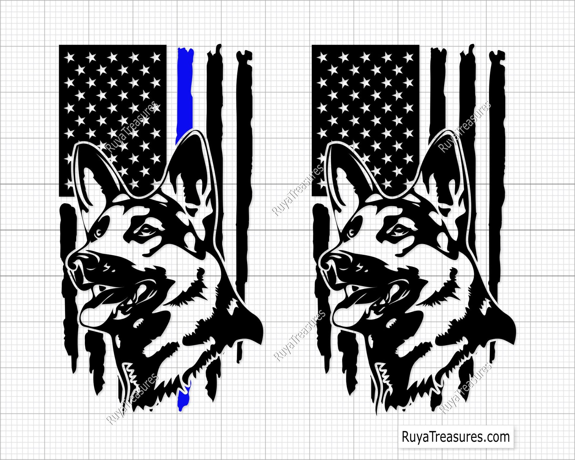 Police German Shepherd Svg