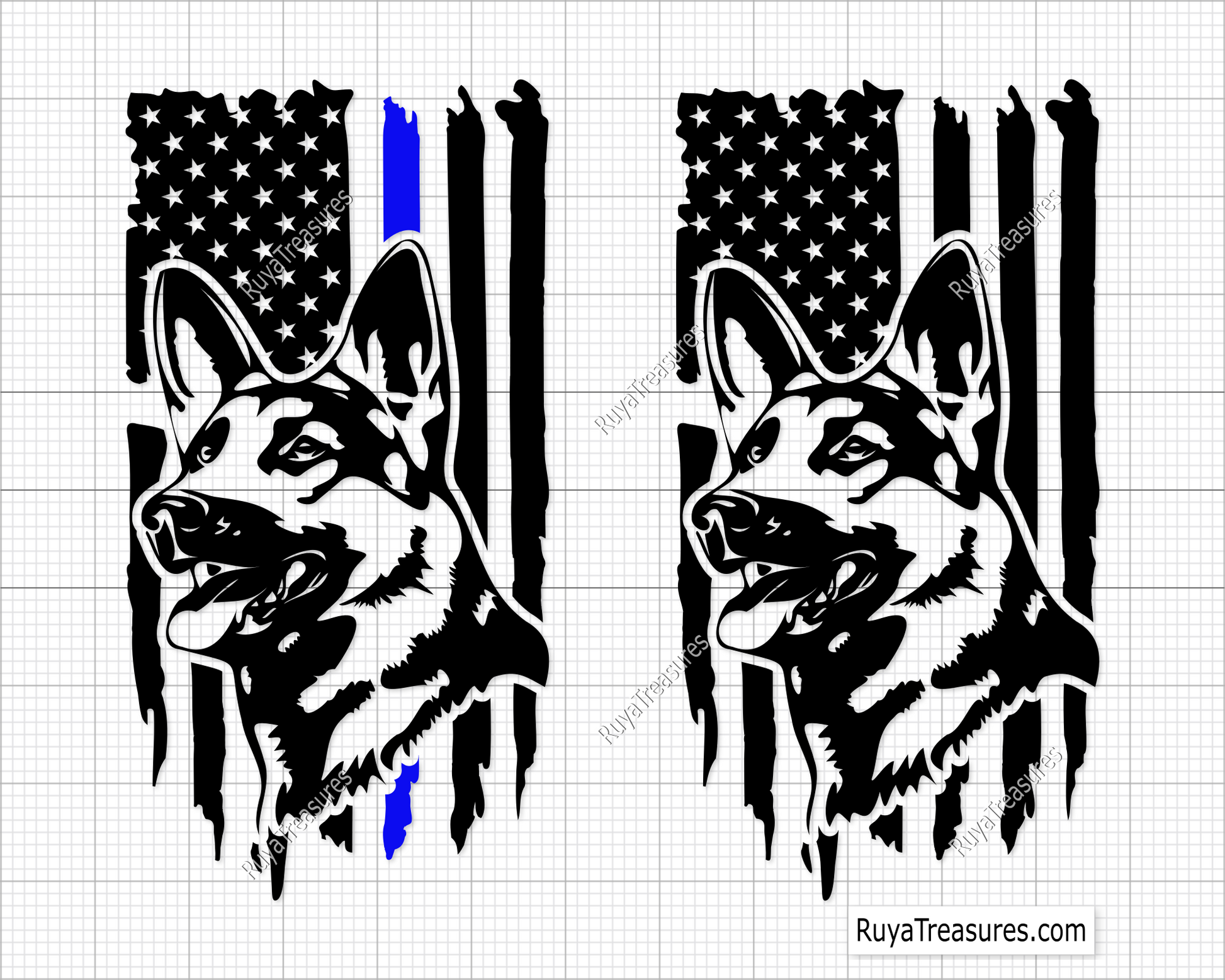 Police German Shepherd Svg