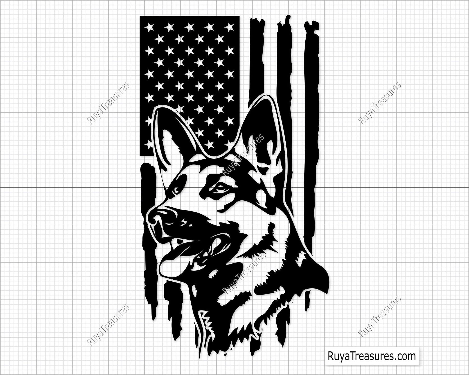 Police German Shepherd Svg