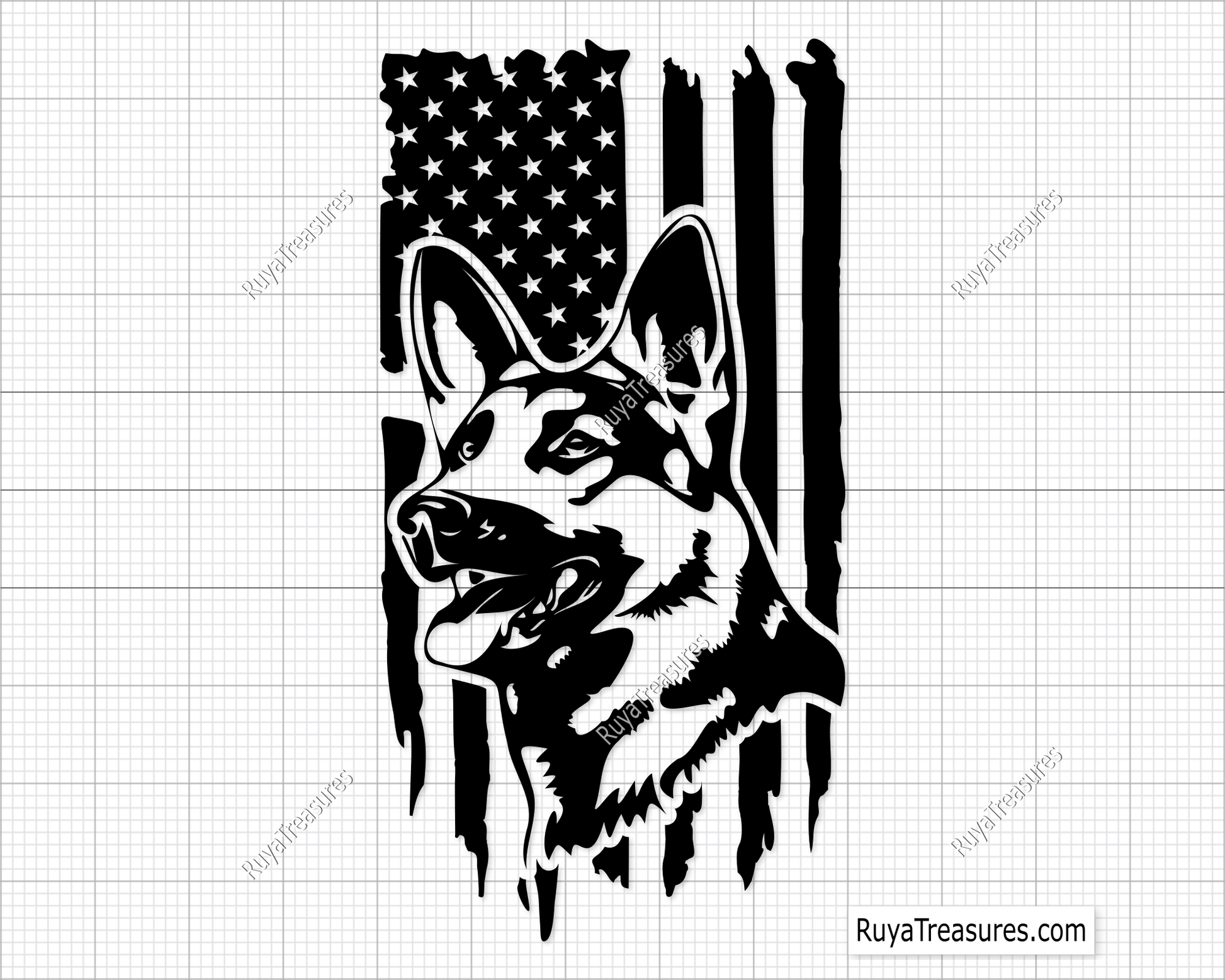Police German Shepherd Svg
