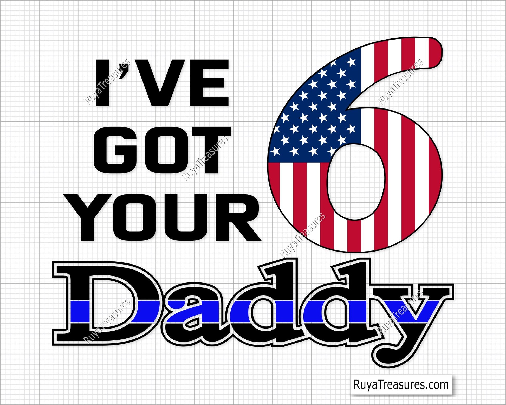 Police I've Got your 6 Six Daddy Svg