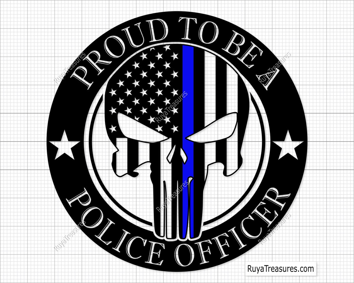 Police Punisher Proud To Be a Police Officer Svg