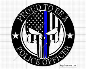 Police Punisher Proud To Be a Police Officer Svg