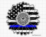 Police Sunflower Svg