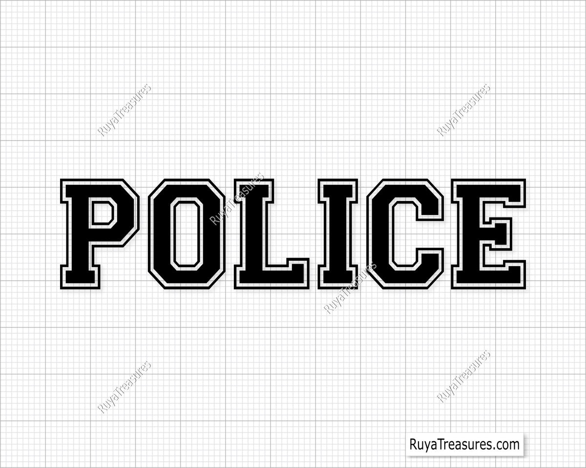 Varsity-style Police SVG design, perfect for law enforcement shirts, decals, and gifts