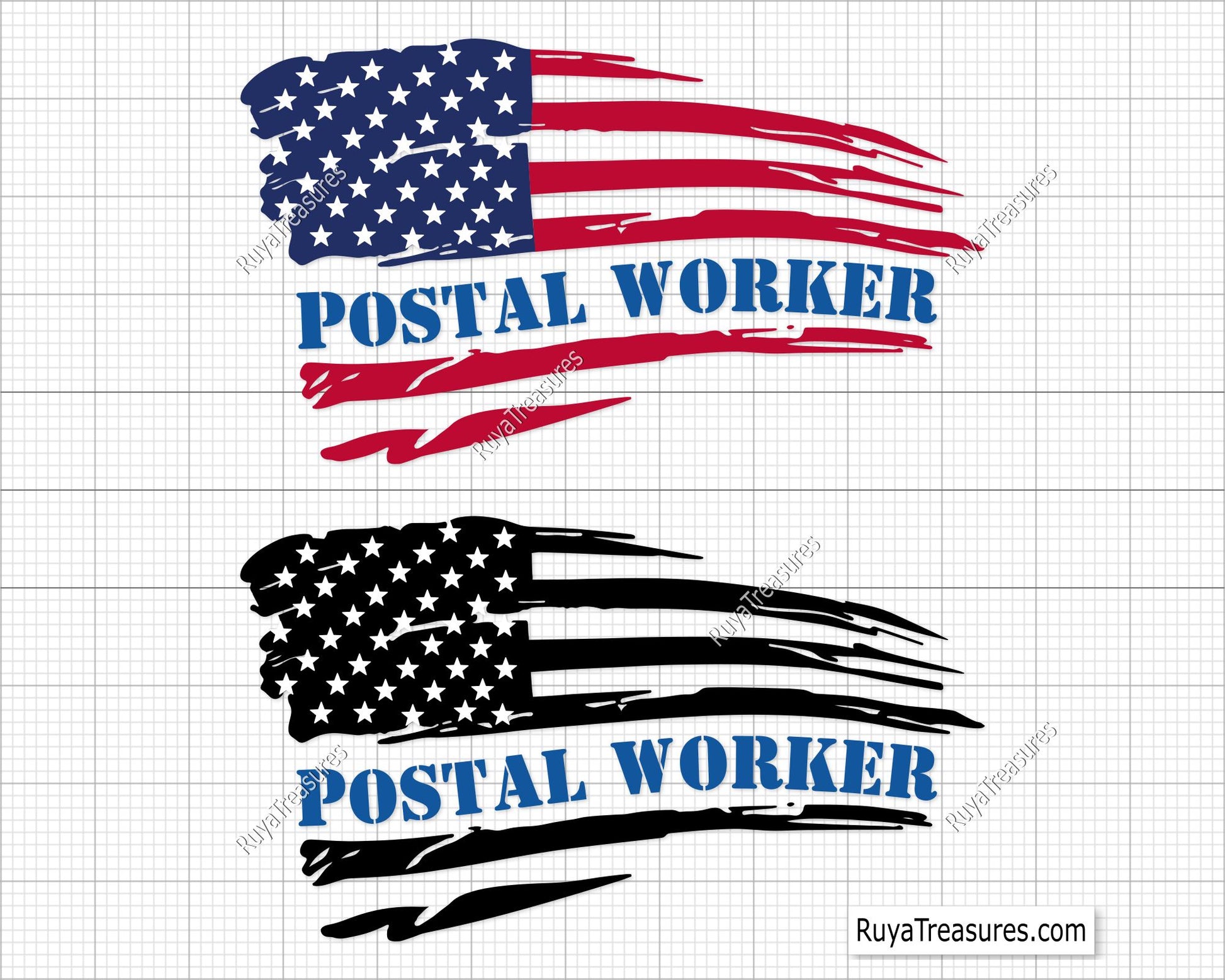Postal Worker Flag Svg