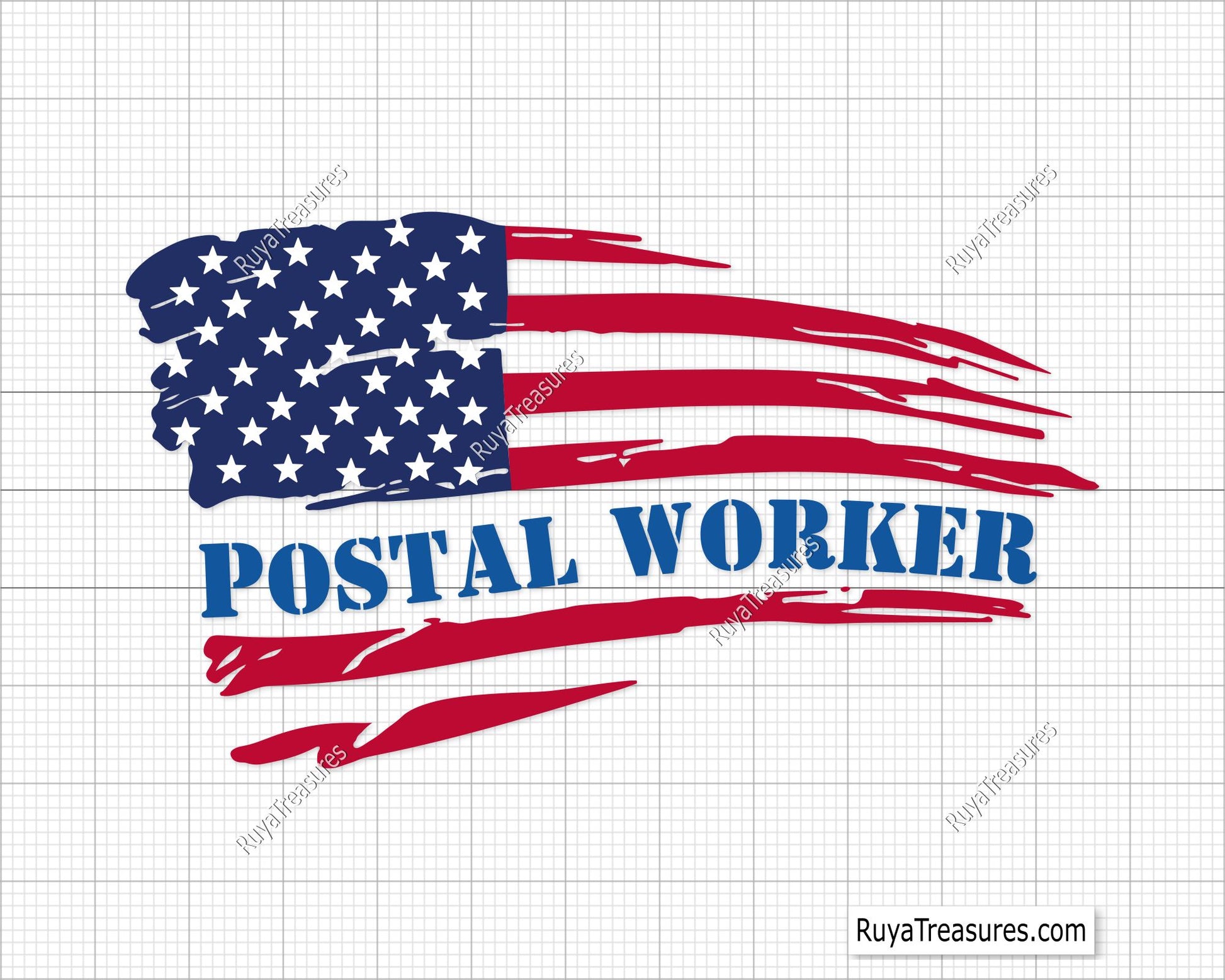 Postal Worker Flag Svg
