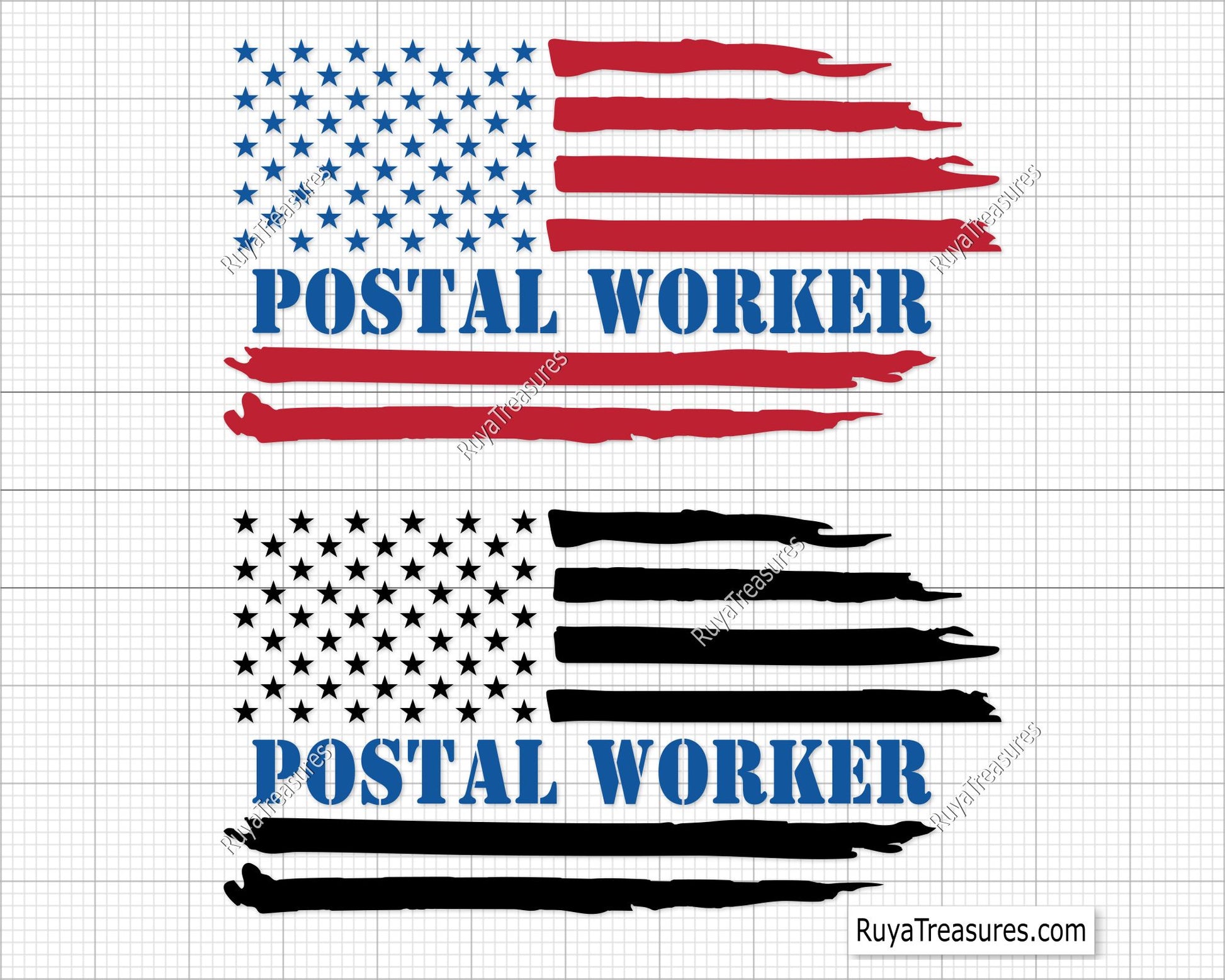 Postal Worker Flag Svg