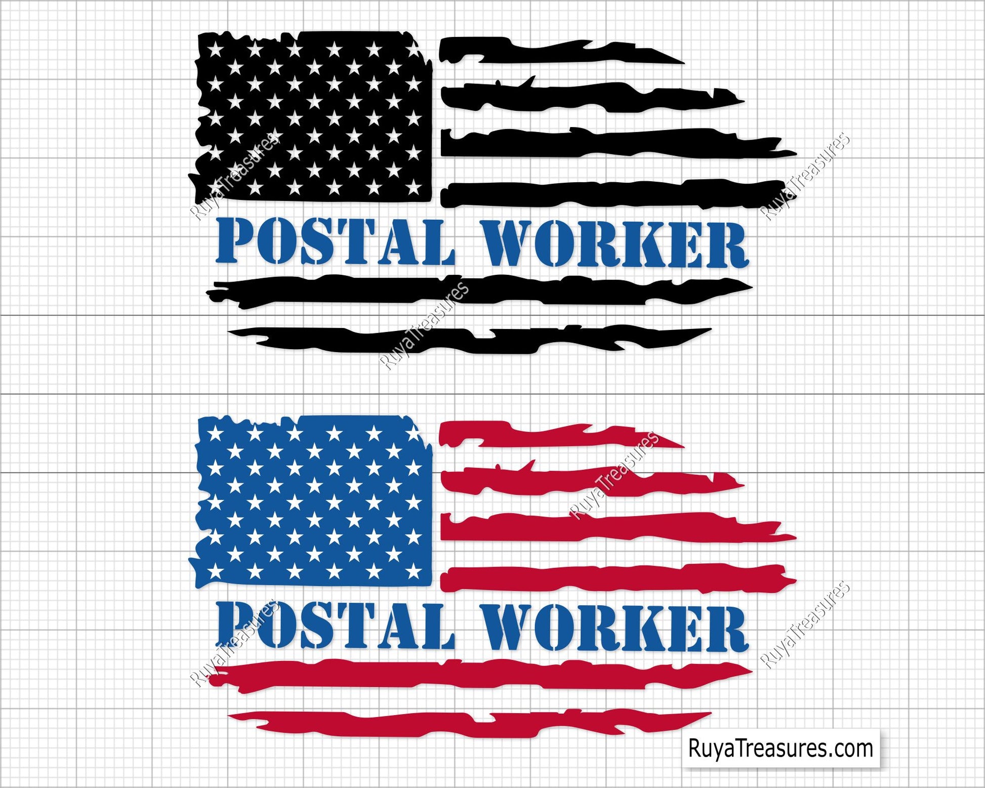 Postal Worker Flag Svg