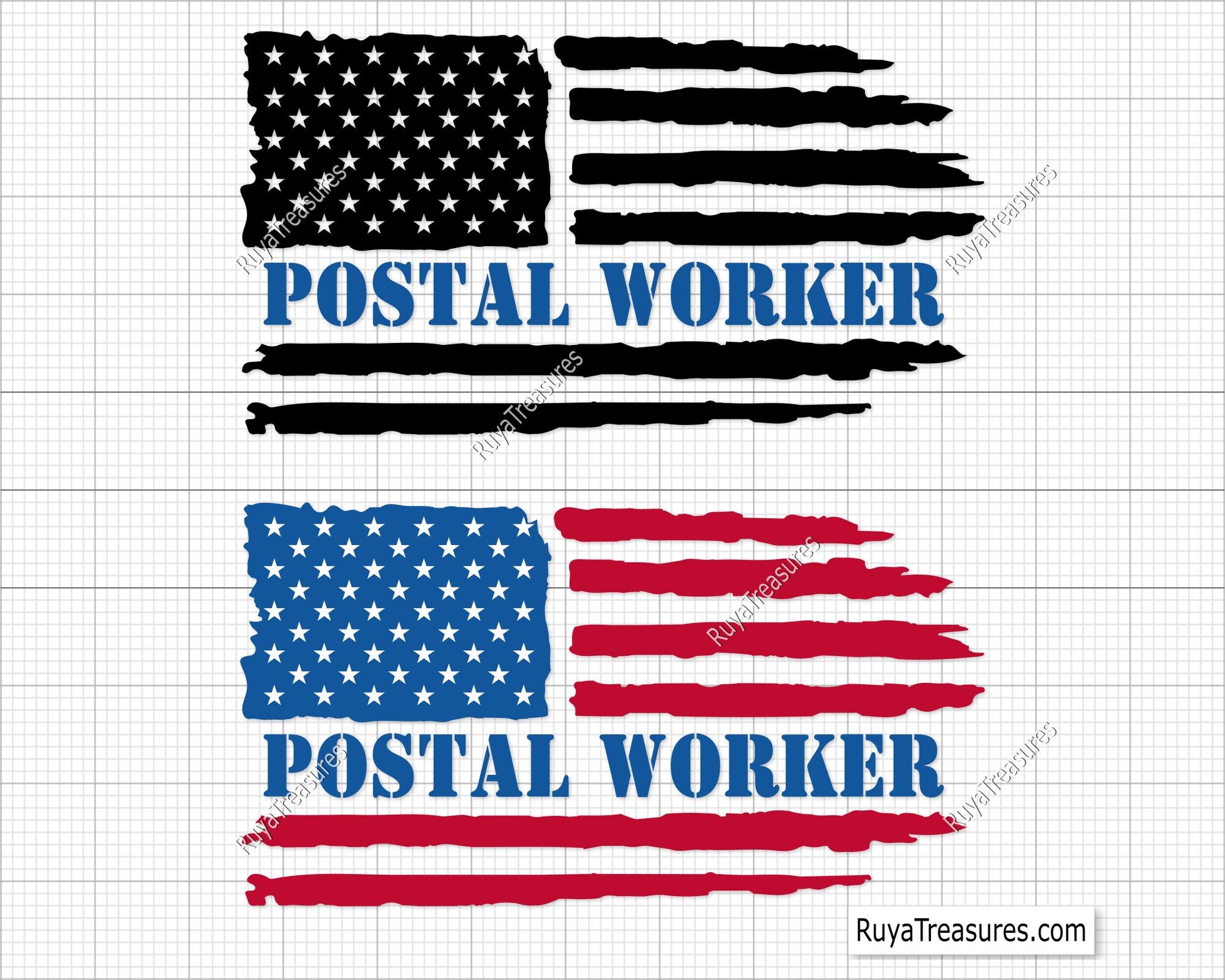 Postal Worker Flag Svg