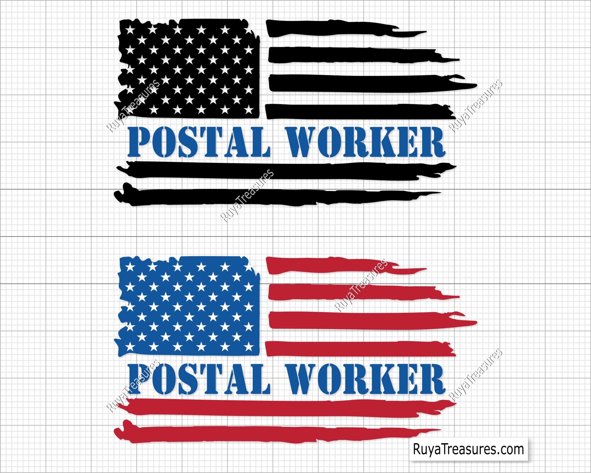 Postal Worker Flag Svg