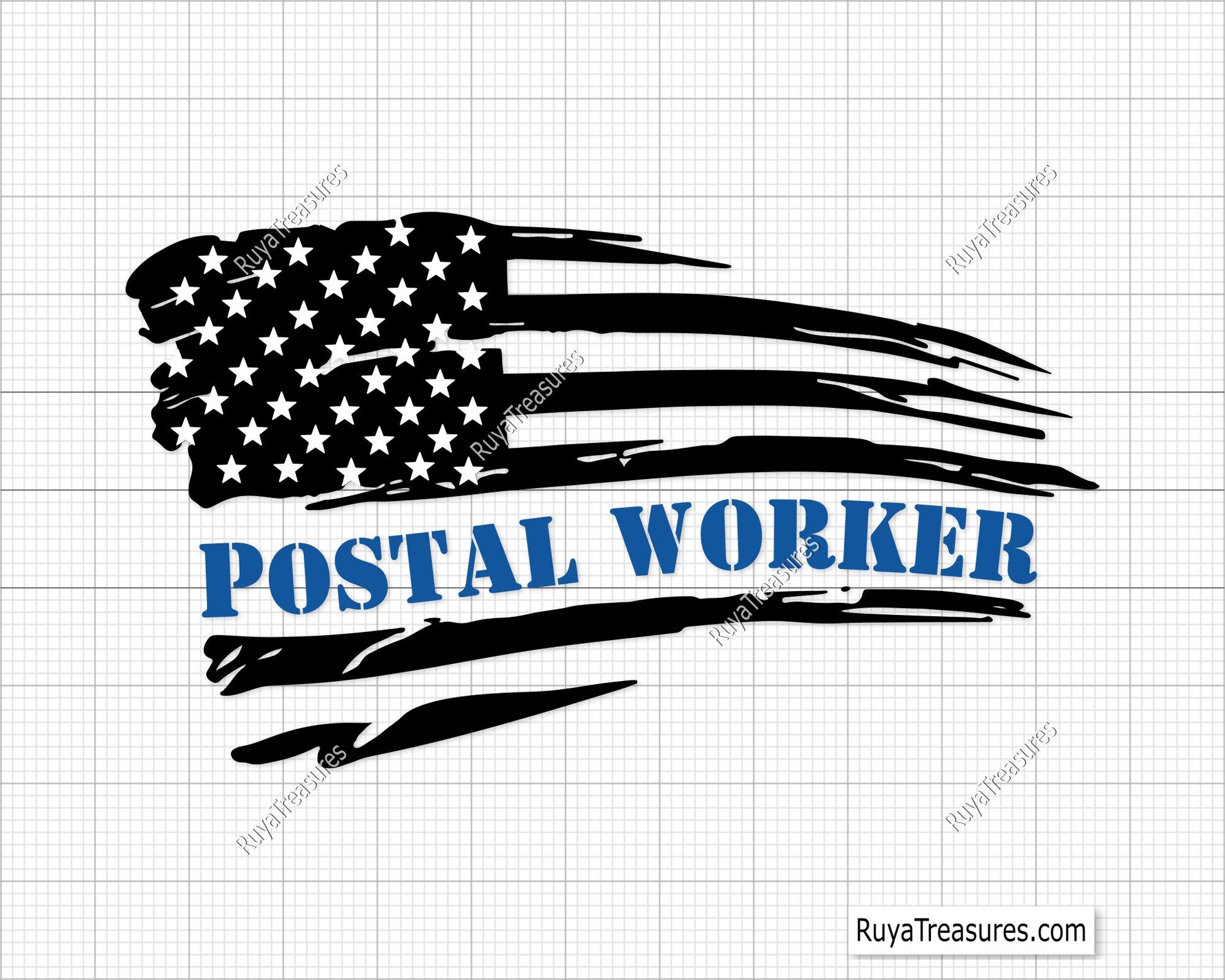 Postal Worker Flag Svg