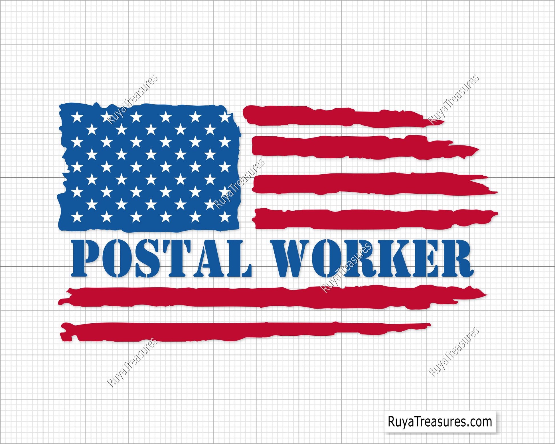 Postal Worker Flag Svg