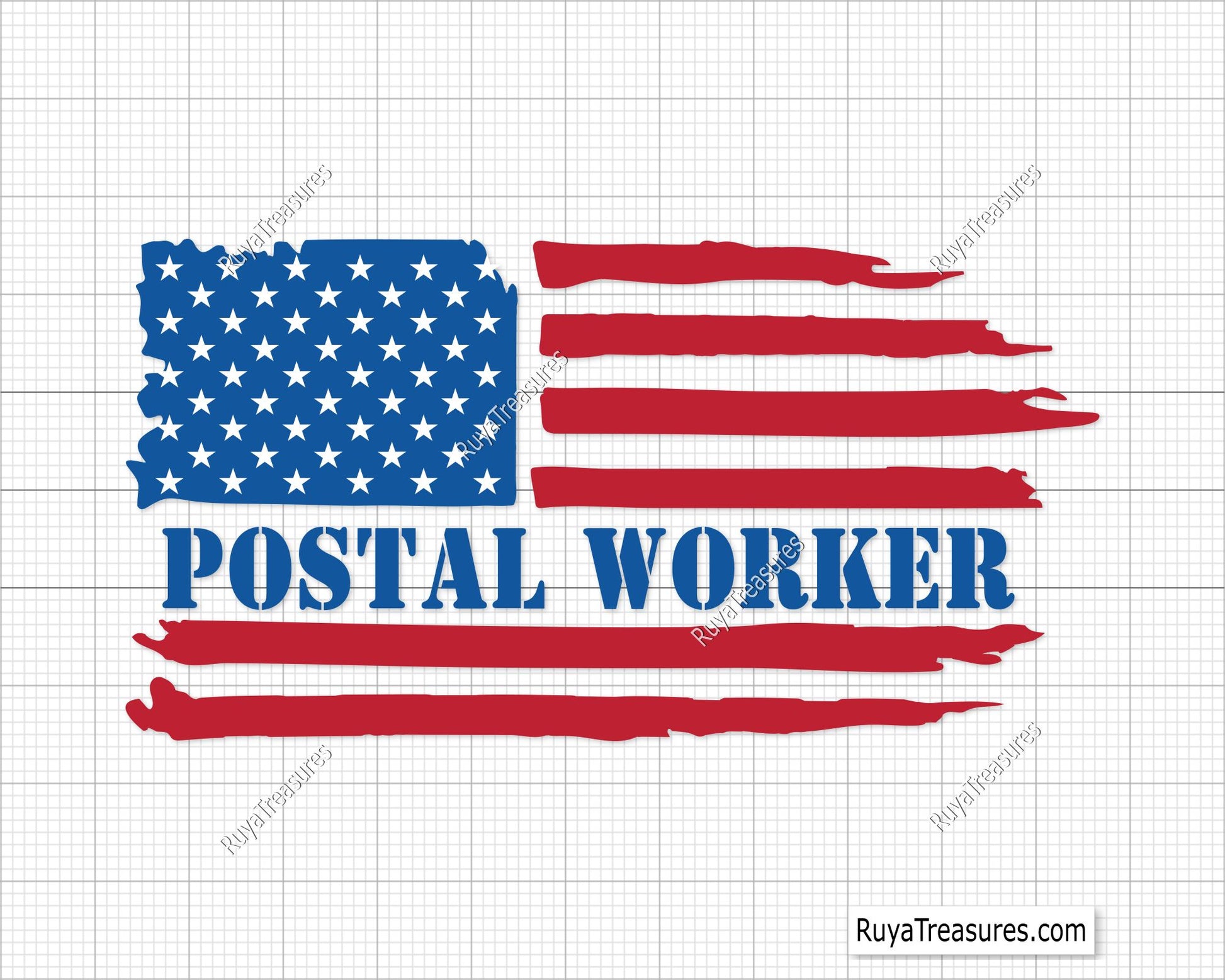 Postal Worker Flag Svg