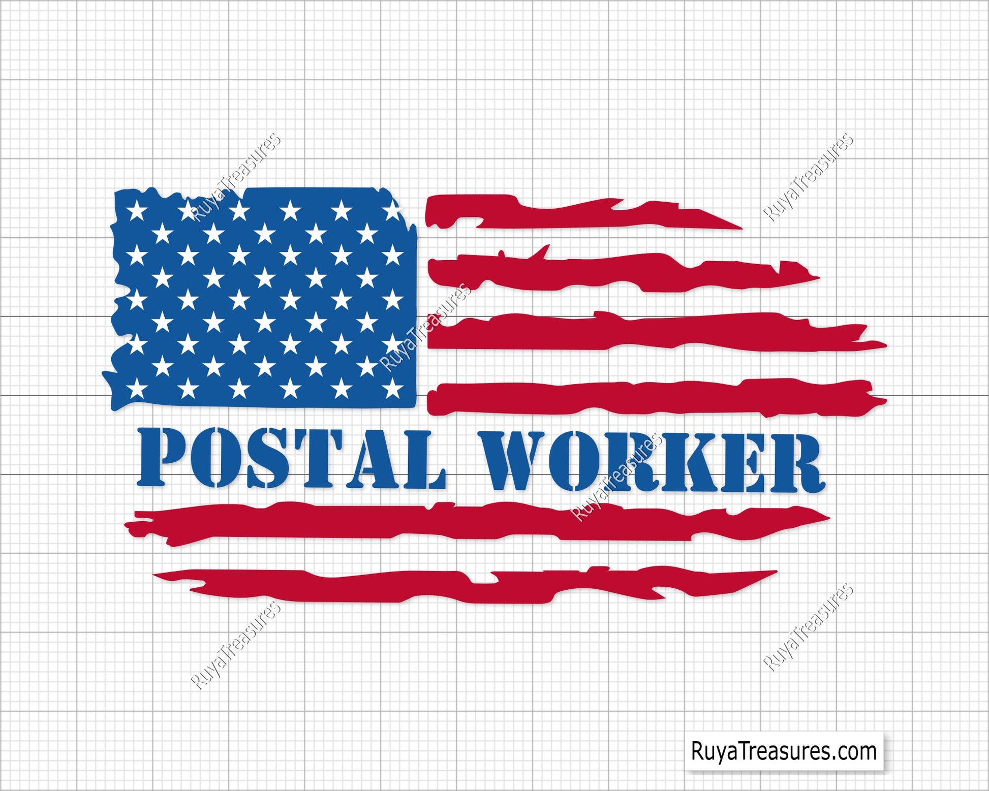 Postal Worker Flag Svg