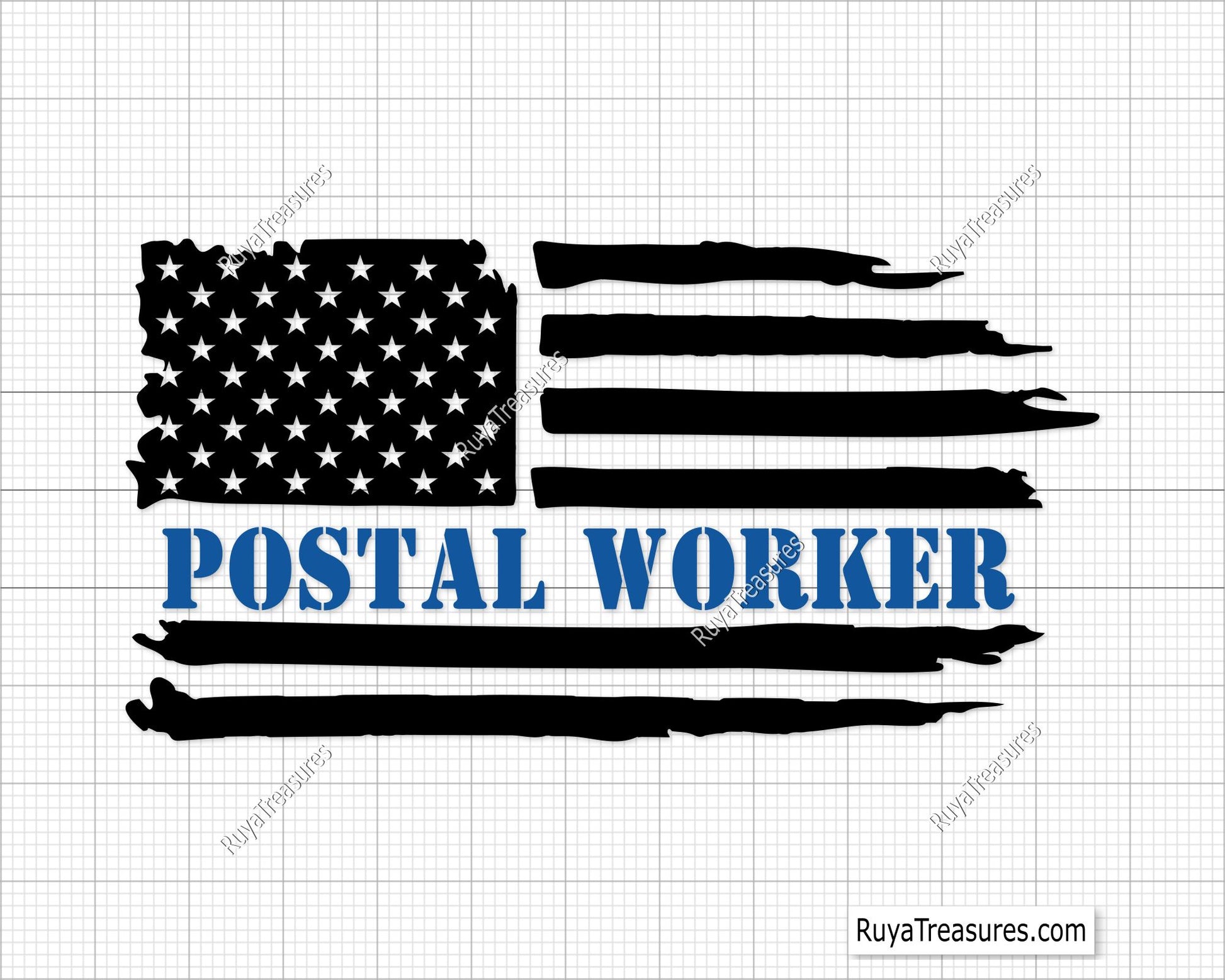Postal Worker Flag Svg