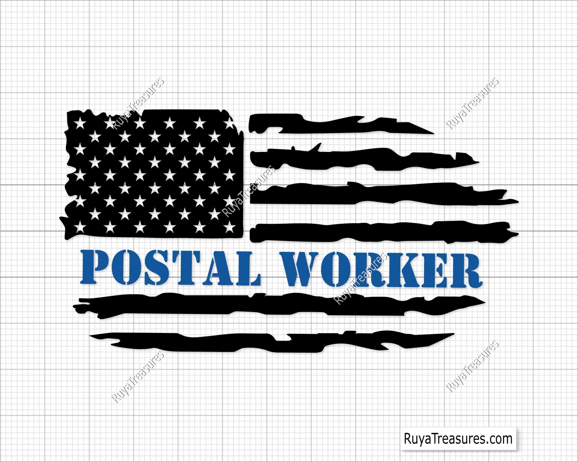 Postal Worker Flag Svg