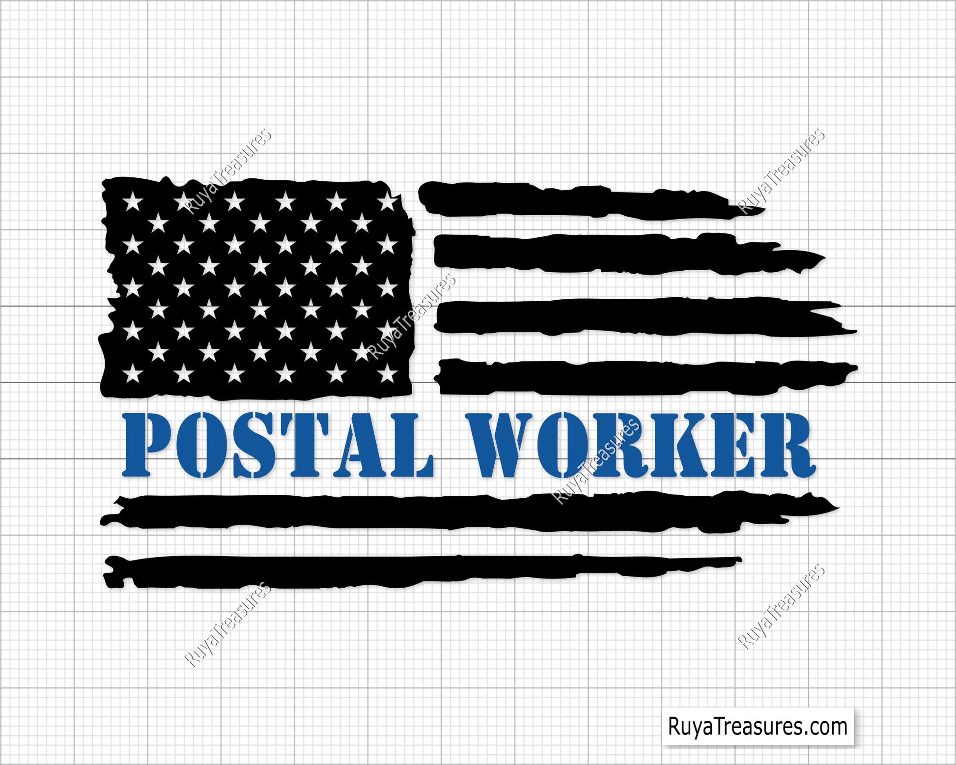 Postal Worker Flag Svg