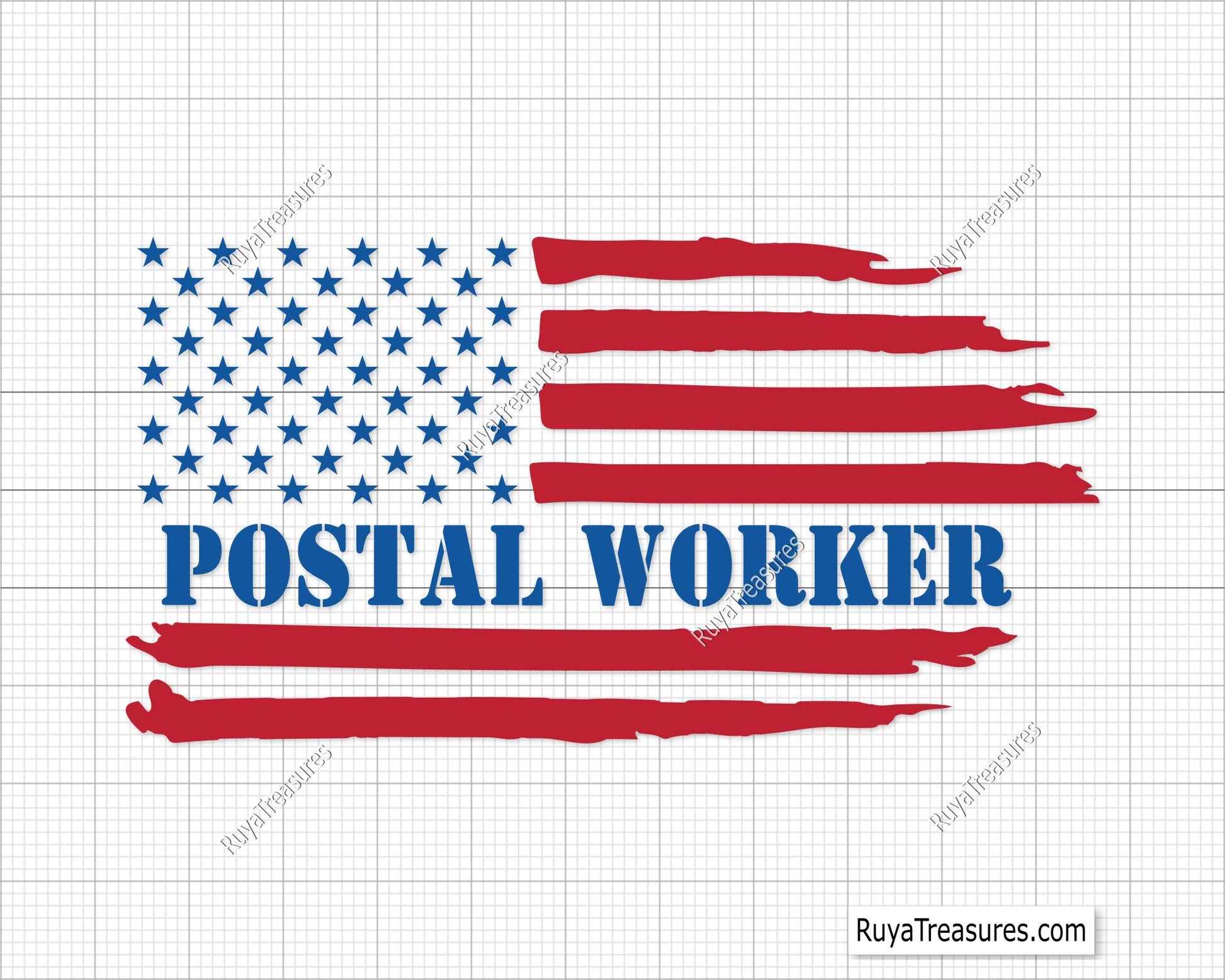 Postal Worker Flag Svg
