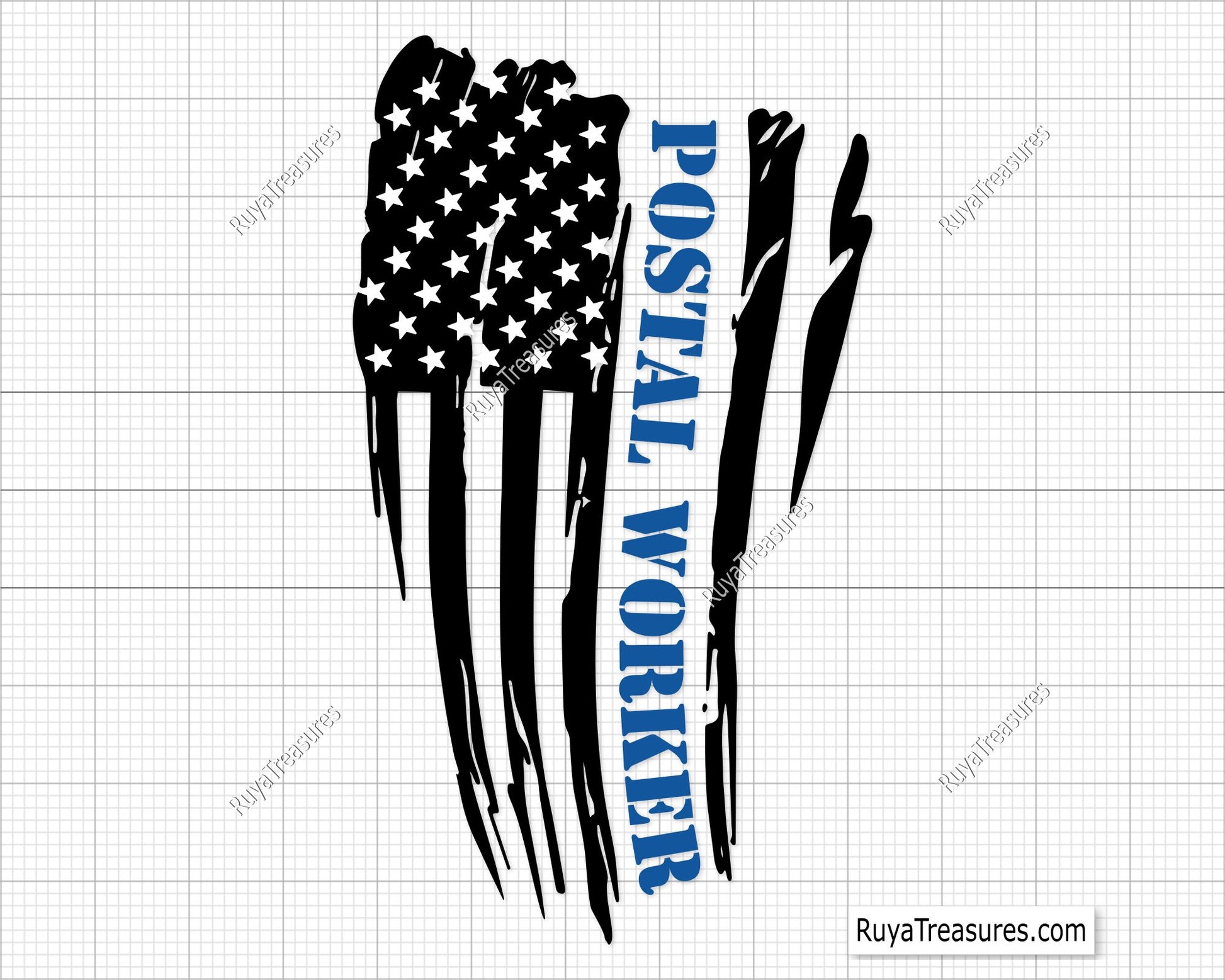 Postal Worker Flag Svg