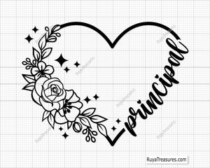 Principal Flower Heart Svg