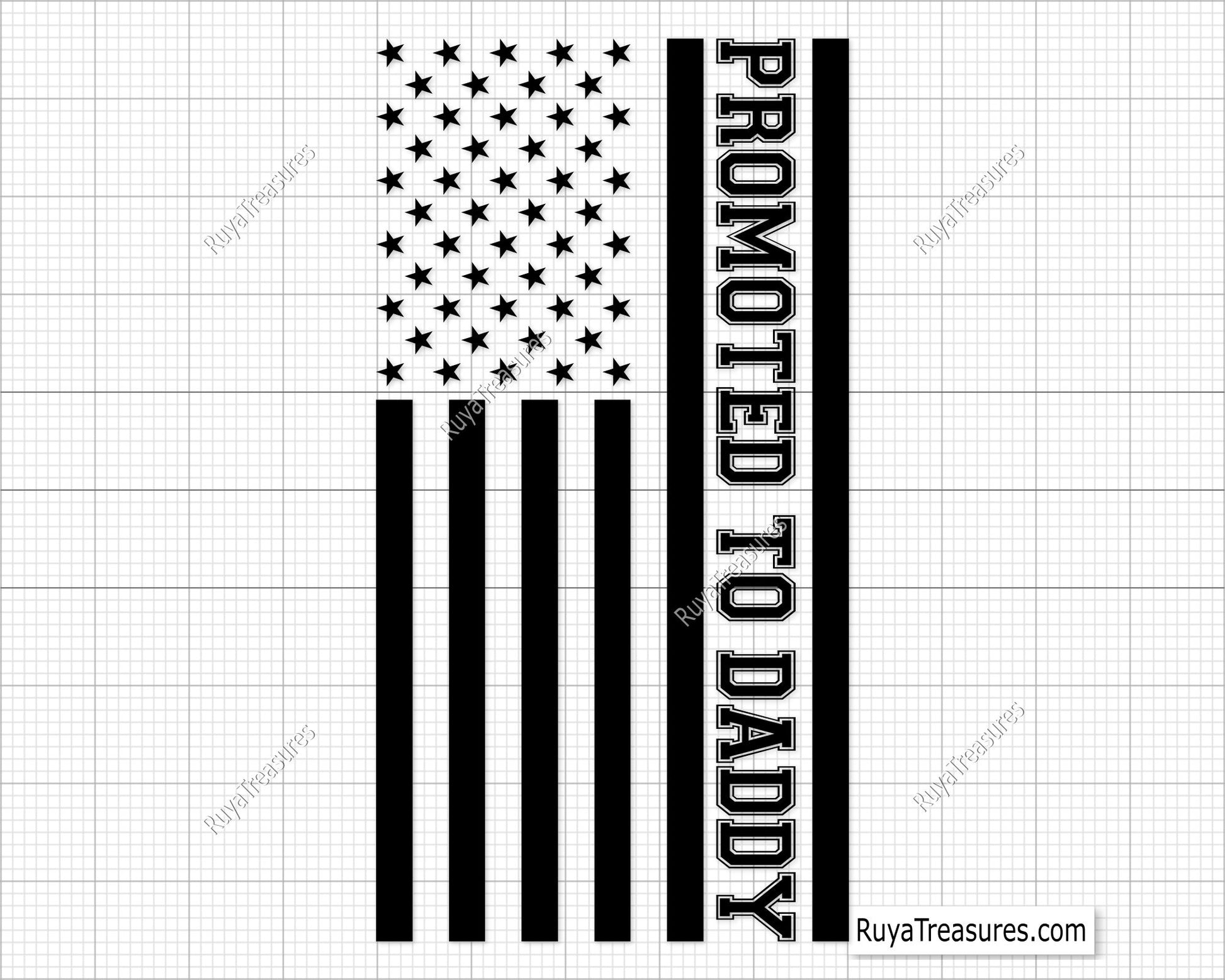 Promoted to Daddy Flag Svg