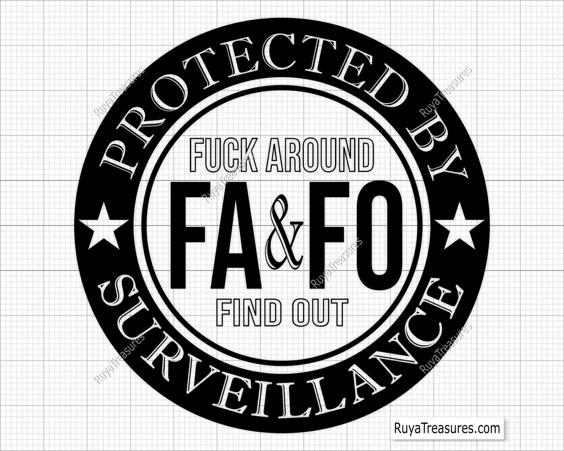Protected by Fuck Around and Find out Surveillance Svg Png 