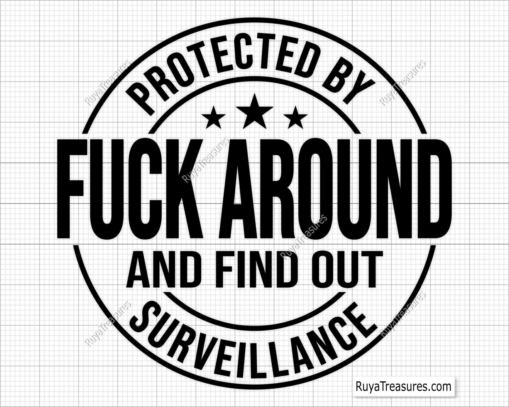 Protected by Fuck Around and find out Surveillance Svg Png 