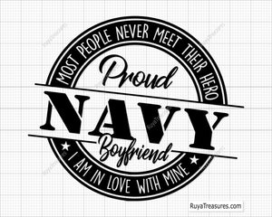 Proud Navy Boyfriend Svg
