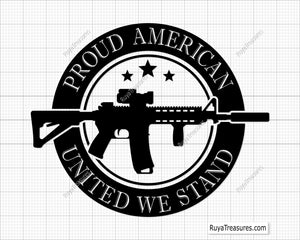 Proud American United We Stand Svg