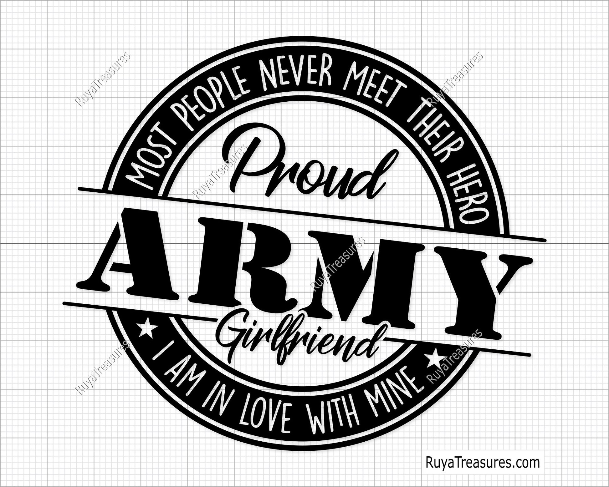 Proud Army Girlfriend Svg Png