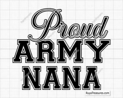 Proud Army Nana Svg