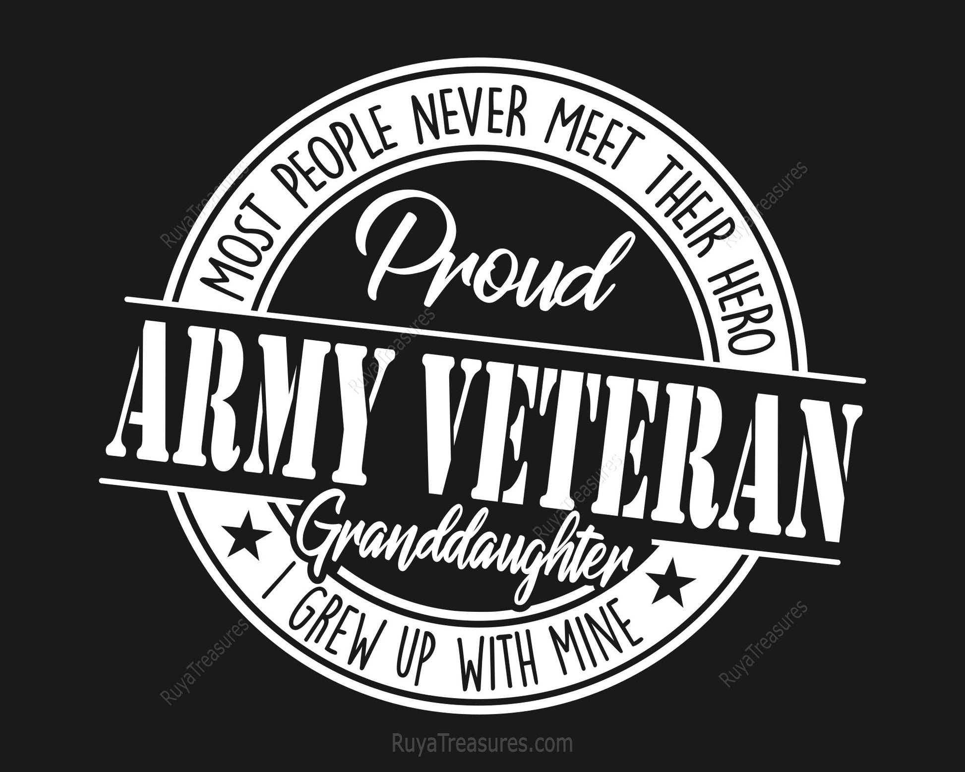 Proud Army Veteran Granddaughter SVG