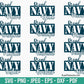 Proud Navy Family Bundle Svg Png