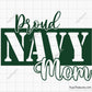 Proud Navy Mom Svg Png