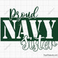 Proud Navy Sister Svg Png