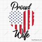Free Proud Wife American Flag Svg Png, Patriotic Wife Flag Design