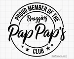 Proud member of the Bragging PapPap's Club Svg