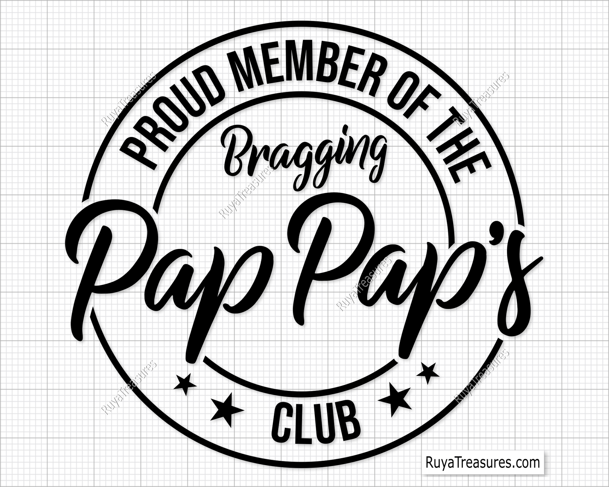 Proud member of the Bragging PapPap's Club Svg