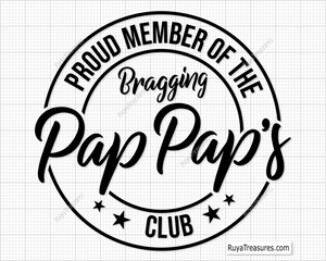 Proud member of the Bragging PapPap's Club Svg