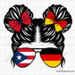 Puerto Rico and German Kidlife Flag SVG PNG