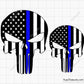 American Punisher Thin Line Svg