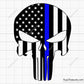 Punisher Blue Line Svg