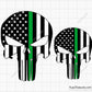 American Punisher Thin Line Svg