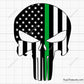 Punisher Green Line Svg